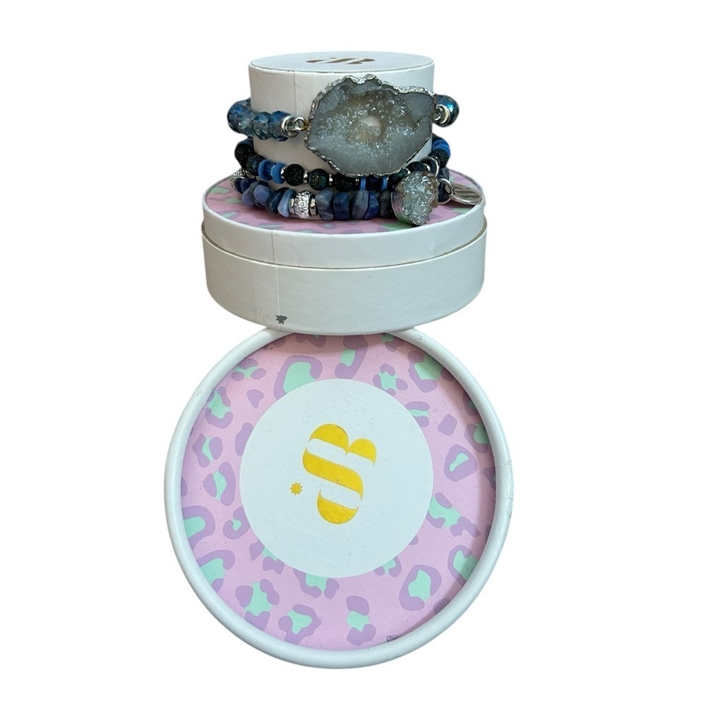 Ring Bomb Party Spring Stacks 2022 Denim Druzy Nights Stack Bracelet Rbp4723 46$